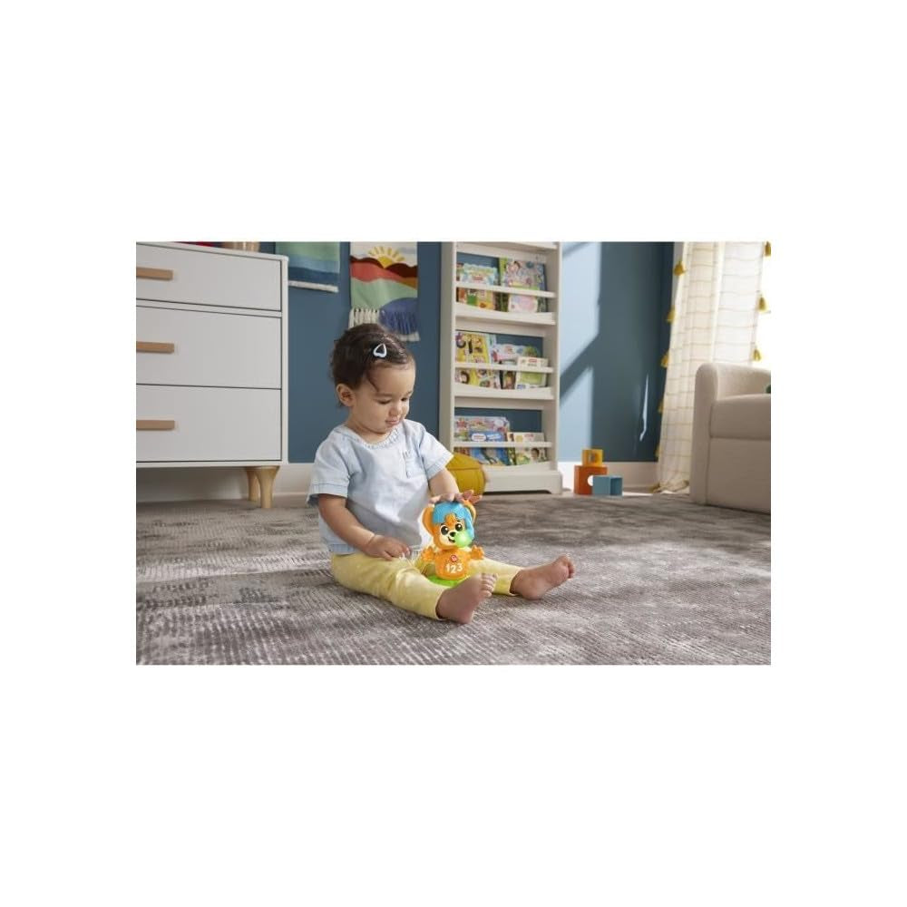 Fisher-Price Sync Squad Fuchs-Thekenspielzeug, Spielzeug für Babys und Kleinkinder mit Musik und interaktiven Lichtern, ab 9 Monaten, französische Version, HYK94 Jucarii Bebe Naty Shop