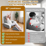 Lesekissen mit abnehmbarer Nackenstütze und Armlehne, bequemes und leichtes Rückenkissen für Bett und Couch, Rückenkissen für Erwachsene, Memory-Schaum-Rückenlehne zum Lesen, Fernsehen und Videospielen