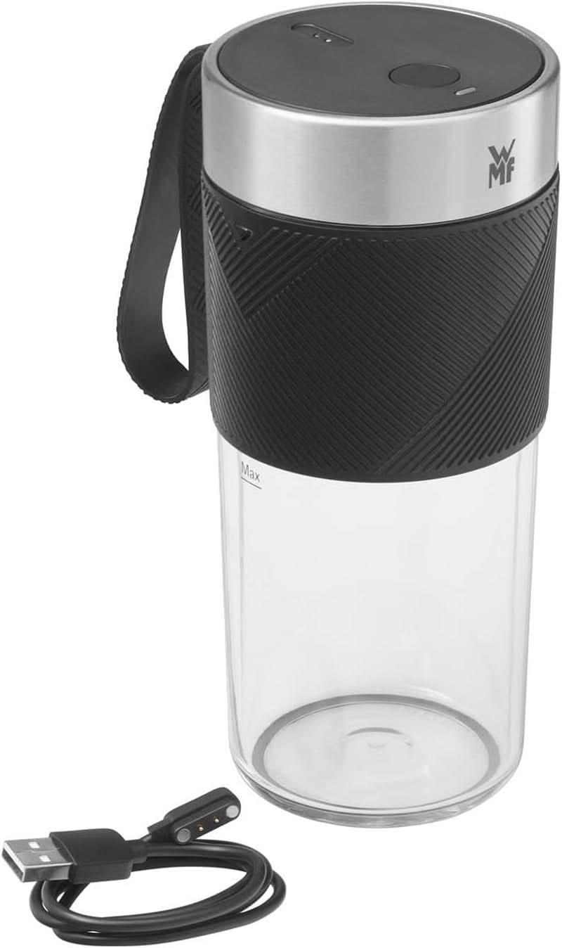 WMF Küchenminis Mix on the Go 300 Ml, Mini Mixer to Go, USB Mixer Smoothie Maker, Aufladbarer Personal Blender, Tragbarer Mixer für Smoothies, Shakes Kitchen Naty Shop