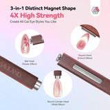 SAVILAND 4X Hochfester Cat Eye Magnet Für Nagel: 3-In-1 Nagel Magnet Rund Lange Streifenperle N35 Neodym Ultra Strong Magnet Für Nagellack Präzise 3S Formung Cat Eye Gel Nagellack Magnet Magnetstift