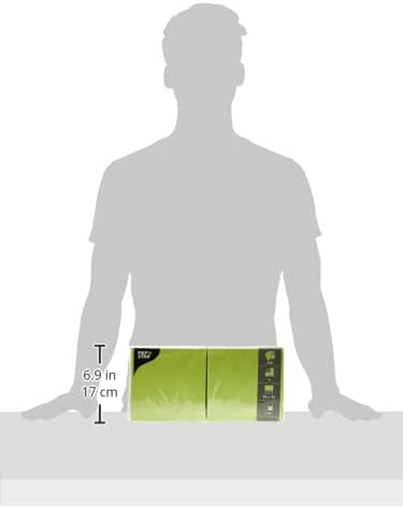250 Servietten, 3-lagig, 1/4-Falz, 33 cm x 33 cm, Apfelgrün (2 Stück)
