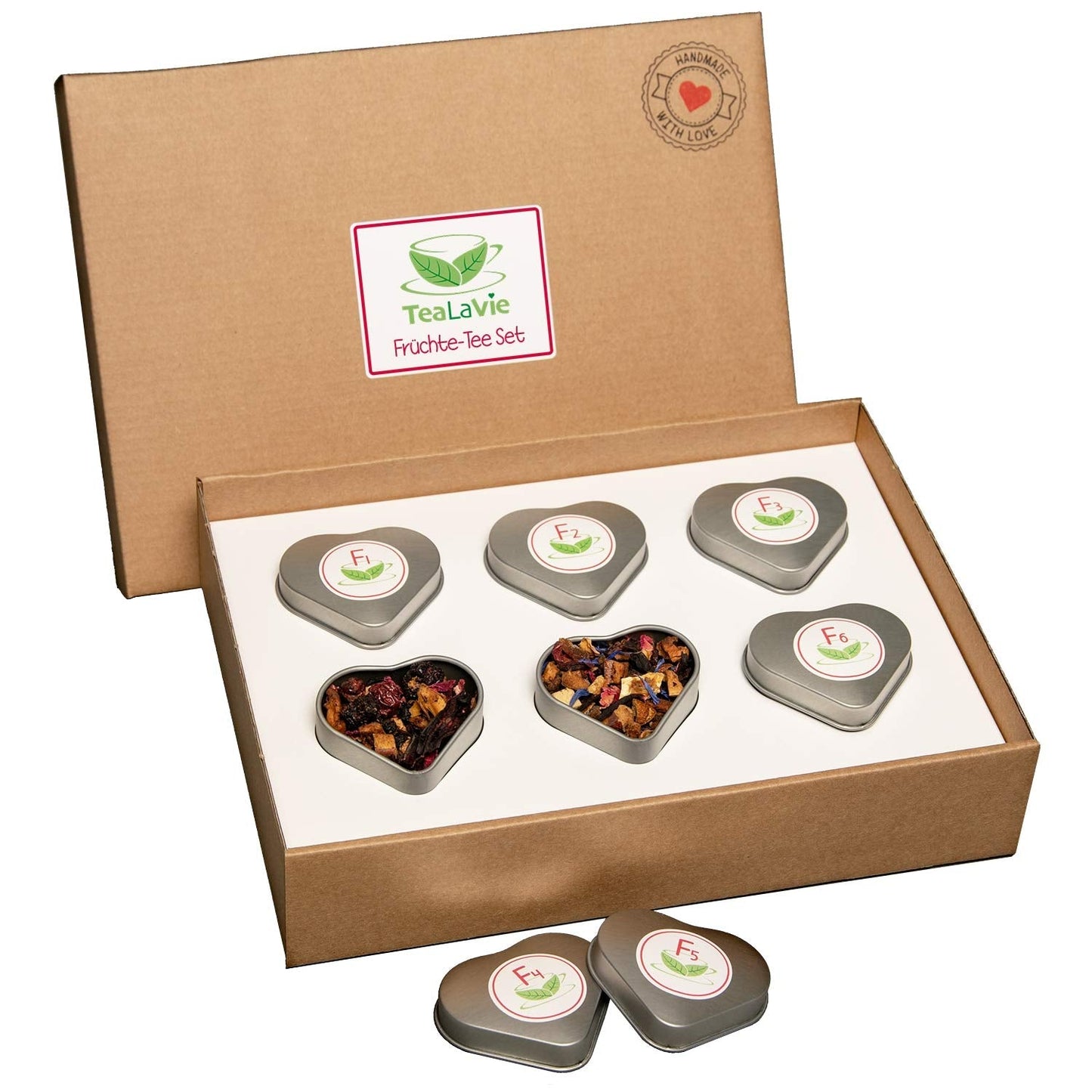 Tealavie Geschenkset mit 6 Früchtetees (60 g), Probierset, Geschenkbox, Dankeschön-Geschenkideen für Frauen, Kollegen, Muttertag 2024