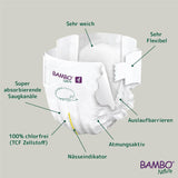 Bambo Nature Windeln für Babys, Größe 4 (7-14 kg), 144 Stück, Monatsbox | Premium-Windeln mit verbessertem Auslaufschutz | Ultimativer Komfort und Freiheit für aktive Kinder | Dermatologisch getestete Windeln