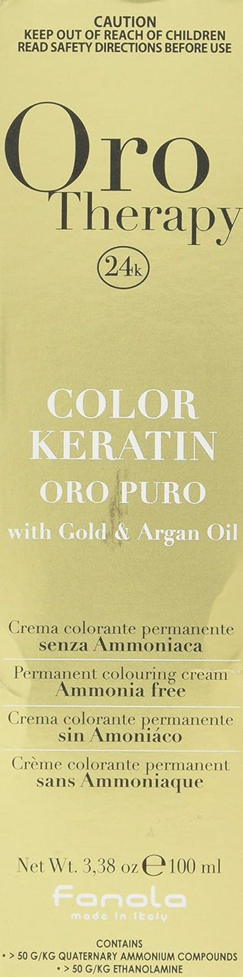 Fanola Oro Therapy Color Keratin 5.0 100 ml Haarfärbemittel Naty Shop 10 Platinblond