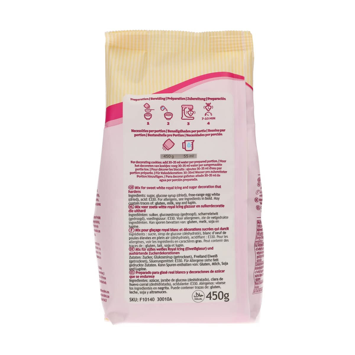 Funcakes Mix Für Royal Icing, Einfach Zu Berüben, Zum Dekorieren Von Kuchen Und Keksen, Schönes Glasur, Nur Wasserzusätze, Halal., 450 G Glasur bei Decor Naty Shop