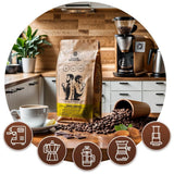 Satz Kaffeebohnen 2x1kg 2000g | Brasilien Mogiana | Brasilien Cerrado | Brasilien | Spezialkaffee | Frisch frittiert
