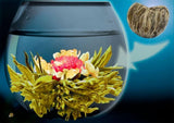 Teeblüten Goldbarren 1 Stück 6 g | Grüne Teeblätter | Jasminblüten | Europäische Schlingpflanze | Grüner Tee Tee mit Blumen | Grünteeblüten | Ideal für Teeliebhaber