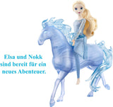 Mattel DISNEY Frozen Elsa und Nokk – bewegliche Elsa-Puppe, majestätische Nokk-Wasserfigur, inspiriert vom zweiten Film, für Kinder ab 3 Jahren, HLW58