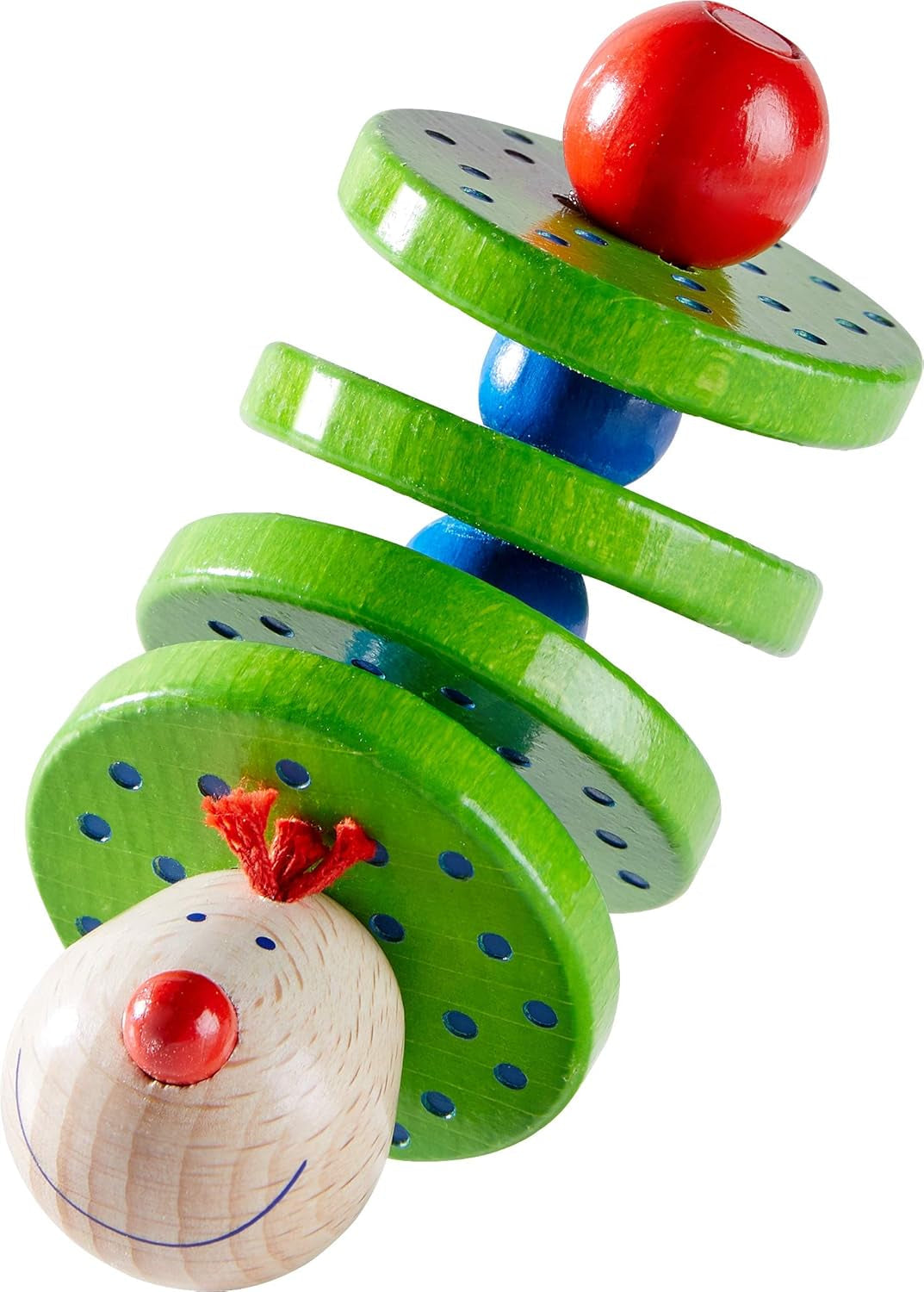 HABA 1068 - Greifling Flapsi, fröhliches Spielzeug für Babys und Kleinkinder, aus Holz ab 6 Monaten, Motorikspielzeug mit Rasselgeräusch, Babyspielzeug Naty Shop Standardtitel