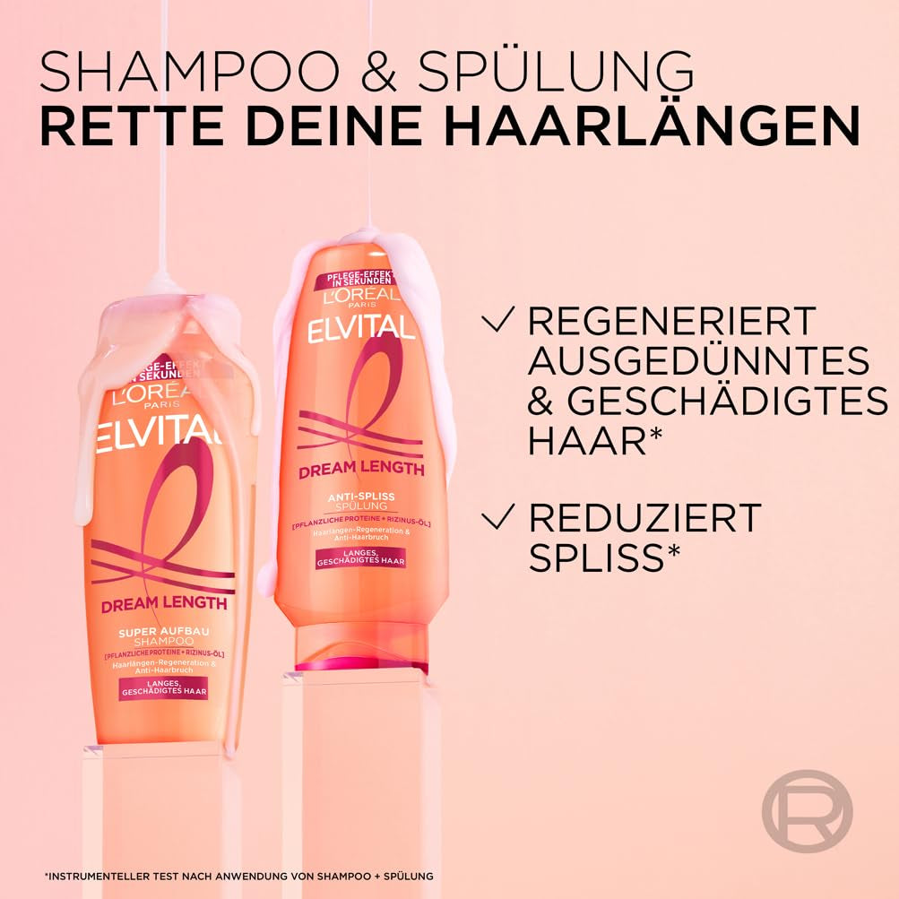L'Oréal Paris Elvital Dream Length Super Building Shampoo, für traumhaft langes Haar L'Oréal Shower and Bath