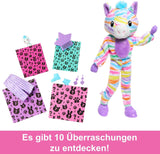 Barbie Cutie Reveal-Puppe und Zubehör, Regenbogen-Zebra-Plüsch-Outfit und 10 farbwechselnde Überraschungen, Color Dream-Reihe, HRK39