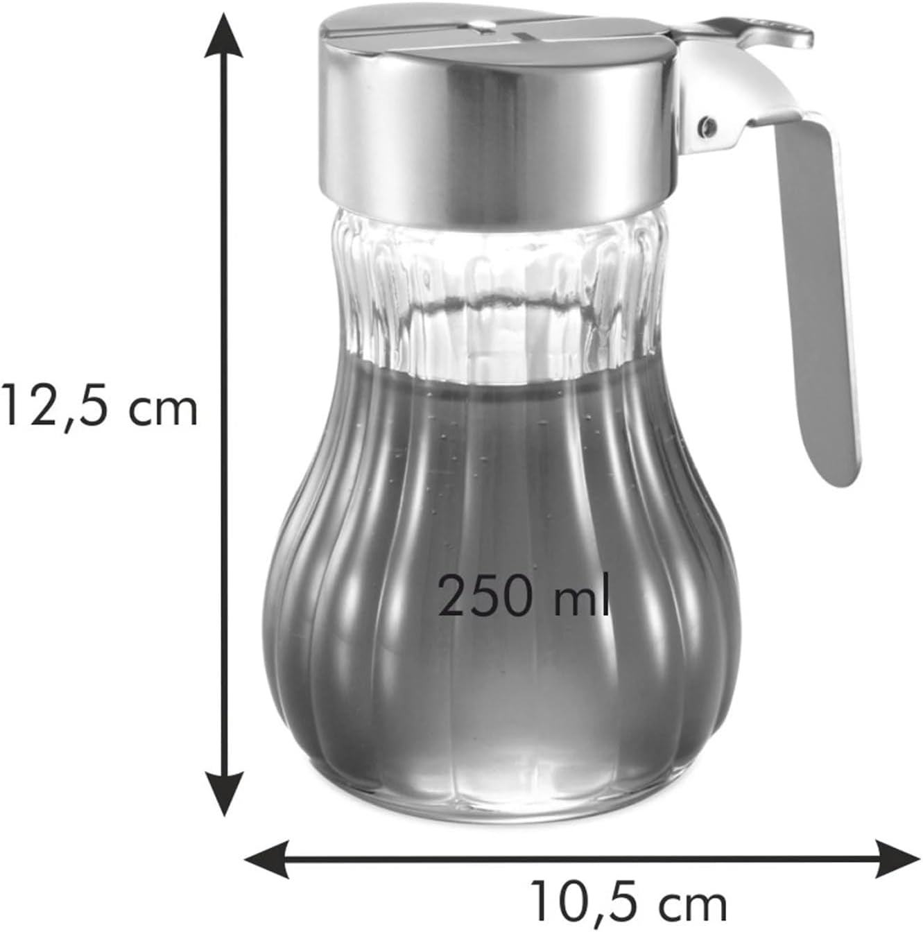 Tescoma CLASSIC 250 ml Sahne-/Honigbecher, Edelstahl und robustes Glas, ideal für Zuhause und Gastronomie, langlebig und funktional