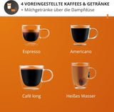 Krups Precision manuelle Espressomaschine mit Siebträger und Mahlwerk, Barista-Kaffeemaschine mit intuitivem Bedienfeld, Vorbrüheinstellungen, Espressomaschine mit Dampfdüse, schnelles Aufheizen, XP801T10