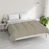 Italienische Bettwäsche, Winterdecke, Taupe/Creme, 250 x 200 cm. Steppdecken und Steppdecken Naty Shop