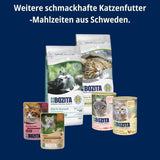 Bozita Mousse Ocean Mix – 12 x 85 g Nassfutter für Katzen mit Thunfisch, Lachs oder gelbem Kabeljau – getreidefrei, zuckerfrei und künstliche Farbstoffe – mit Postbiotika für eine gesunde Darmflora
