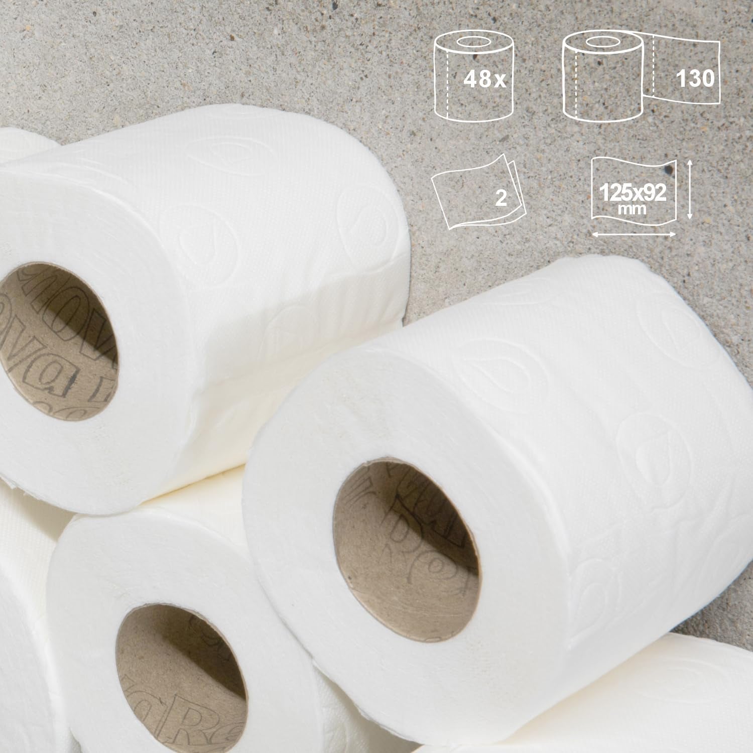 Toilettenpapier Renova Super Prom - 48 Rollen weiß