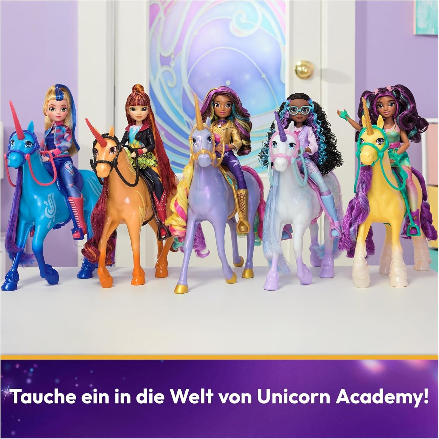 Einhorn-Akademie-Valentina-Puppe – die Originalpuppe aus der beliebten Netflix-Serie, ist 24 cm groß und verfügt über 5 Zubehörteile für fantasievolles Rollenspiel, für Kinder ab 4 Jahren