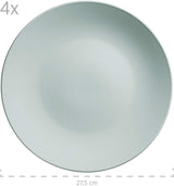 MÄSER Pastel Selection, Modernes Geschirr-Set für 4 Personen, 16-teiliges Kombiservice aus Keramik, Steinzeug, Türkis-Grün