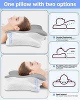 Orthopädisches Kissen, Seitenstützkissen, Nackenstützkissen, Nackenschmerzkissen, Memory-Schaum-Kissen, ergonomisches Kissen, zur seitlichen Rücken- und Bauchunterstützung – orthopädische Halskissen in Schmetterlingsform, Naty Shop