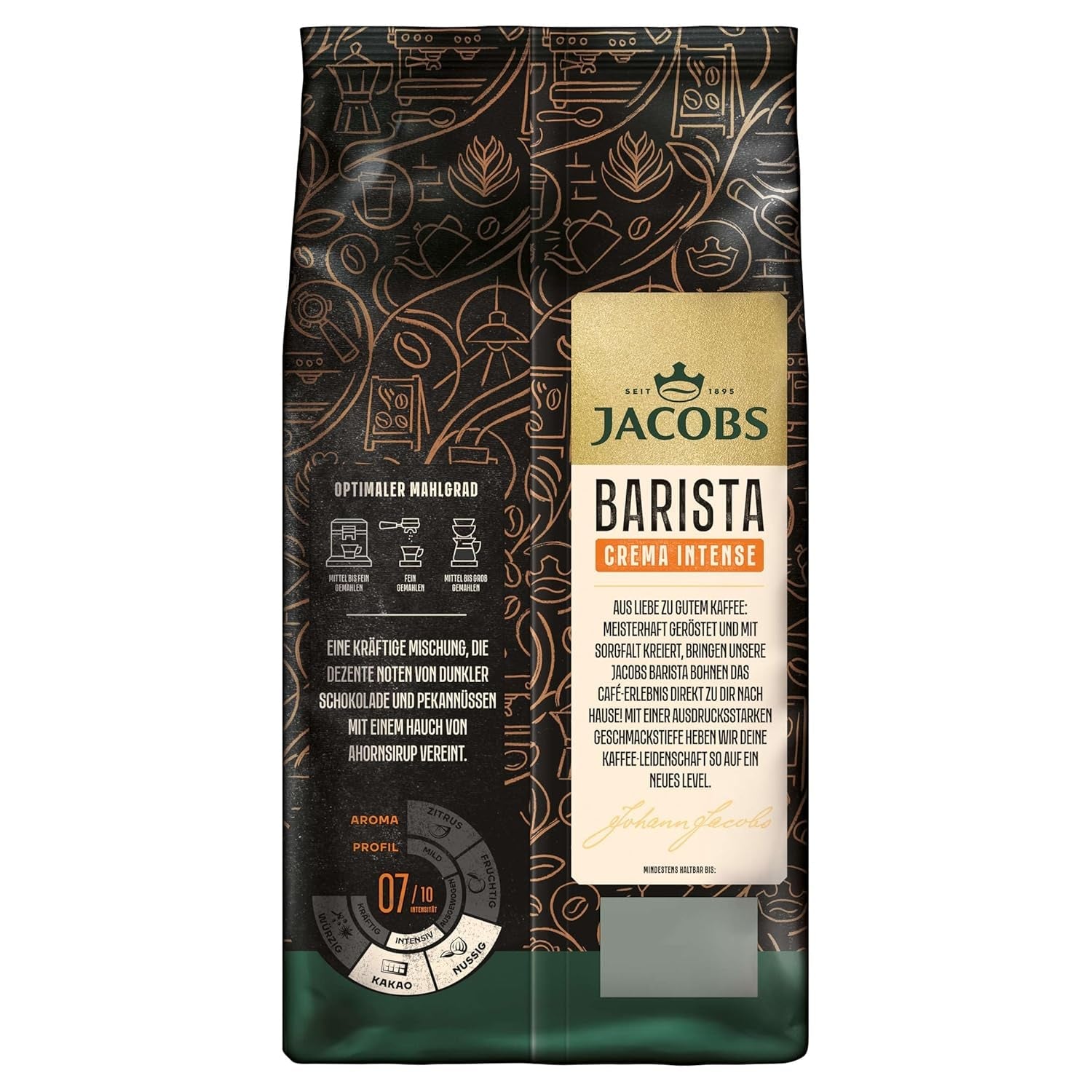 Ganze Bohnenkaffee JACOBS Barista Editions Crema Intense (4 x 1 kg)