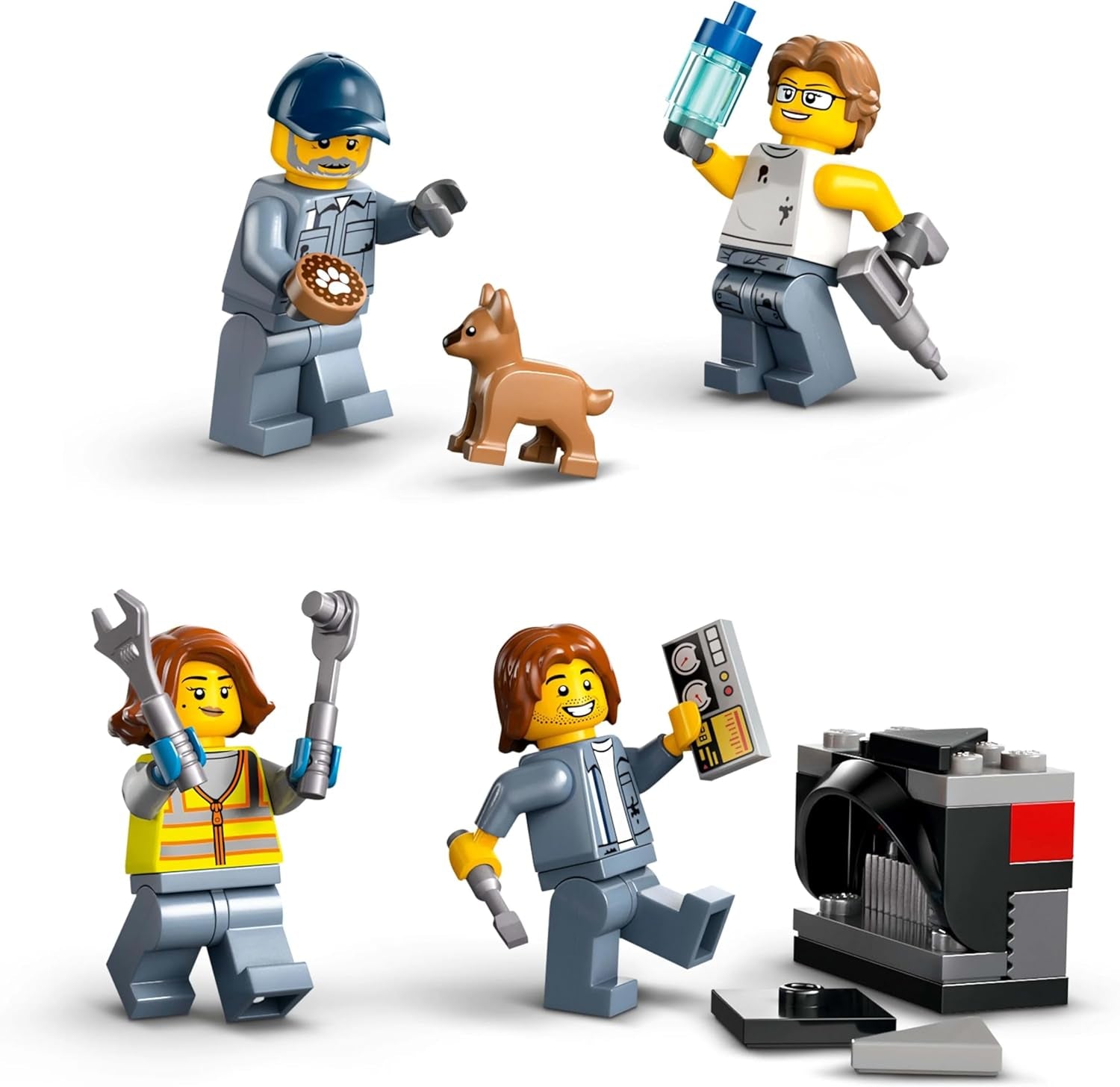 LEGO City Schrottplatz mit Autos – Spielzeug mit Schrottpresse und Kran, 2 Spielzeugautos, 4 funktionierenden Minifiguren und Bürogebäude – Geburtstagsgeschenke für Jungen und Mädchen ab 8 Jahren 60472 Besuche den LEGO-Store Bausets