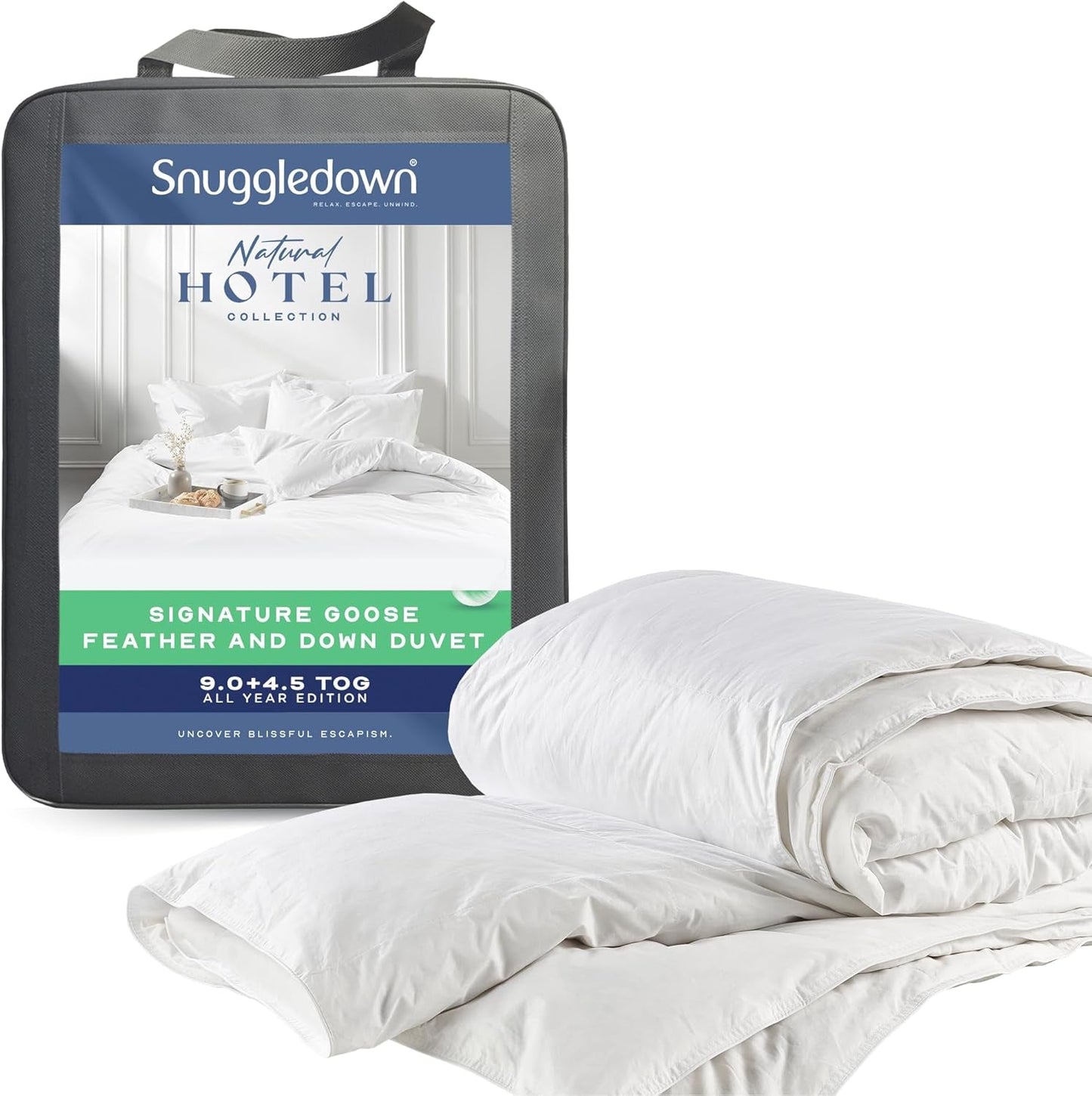 Snuggledown Freshwash-Allergie-Schmusedecke, 13,5 Tog, winterwarm, Baumwolle, Weiß, Einzelbett Naty Shop Bettdecken King Size 13,5 Tog, ganzjährig