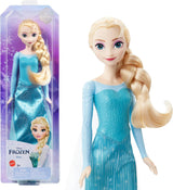 Elsa Mattel Disney Frozen Doll, Frozen Doll, kämmbares blondes Haar, positionierbar, abnehmbare Schuhe, Disney-Geschenke, Spielzeug ab 3 Jahren, HLW47