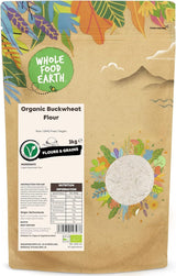 Wholefood Earth Bio-Buchweizenmehl 1 kg | Grausam | GVO-frei | Vegan | Bio-zertifiziert