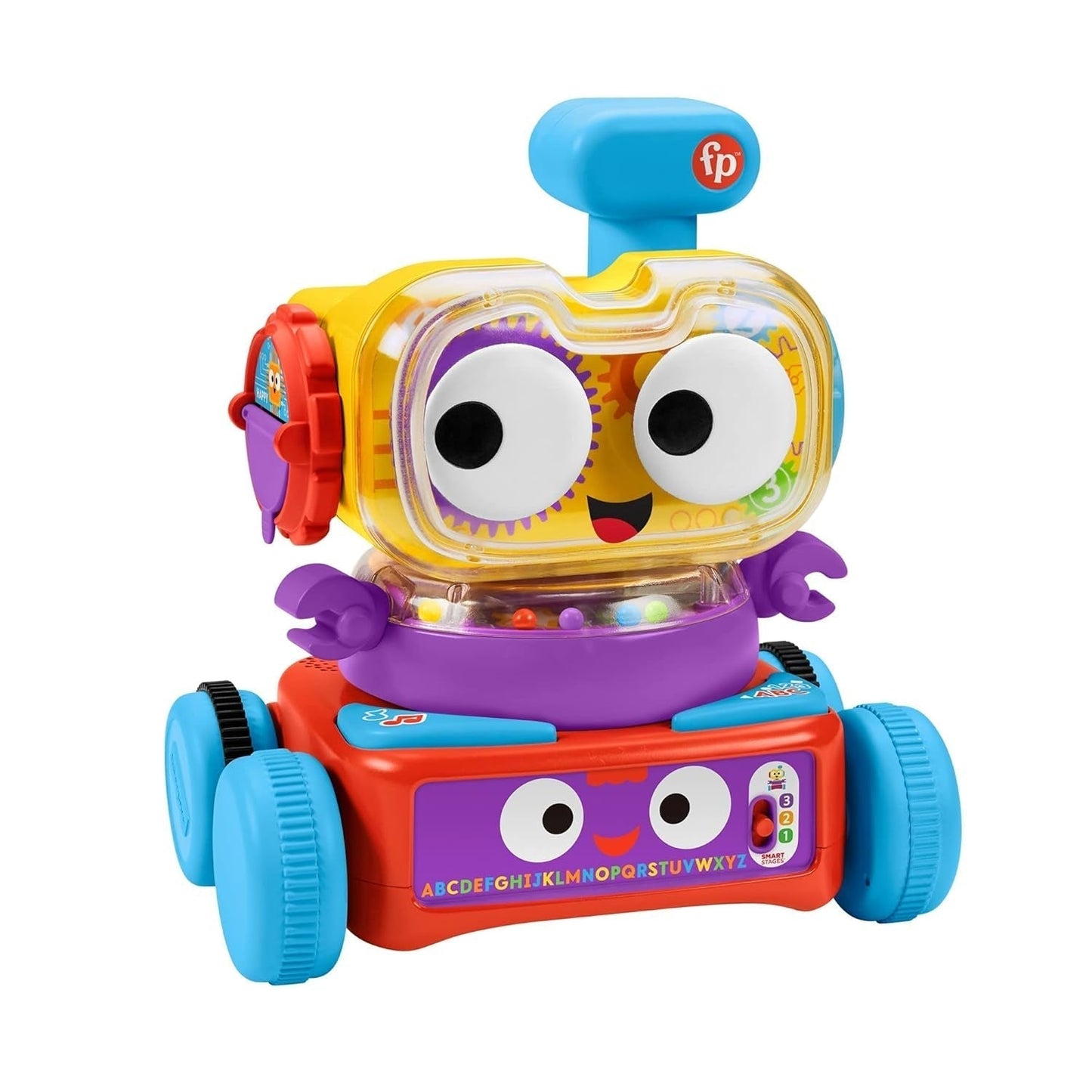 Fisher-Price 4-in-1 Lernroboter Linus für Babys und Kleinkinder, Spielzeug ab 6 Monaten – Deutschsprachig, HCK39 Babyspielzeug Naty Shop Italienisch