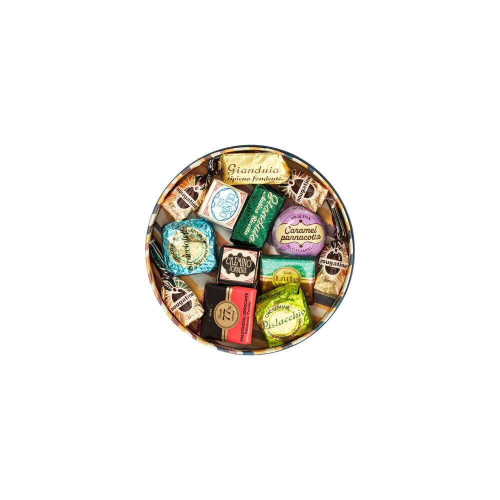 Venchi - Kleine Geschenkbox aus gemischter Schokolade von Murrine, 138 g, glutenfrei, ohne künstliche Farbstoffe, ohne Konservierungsstoffe, Geschenkidee