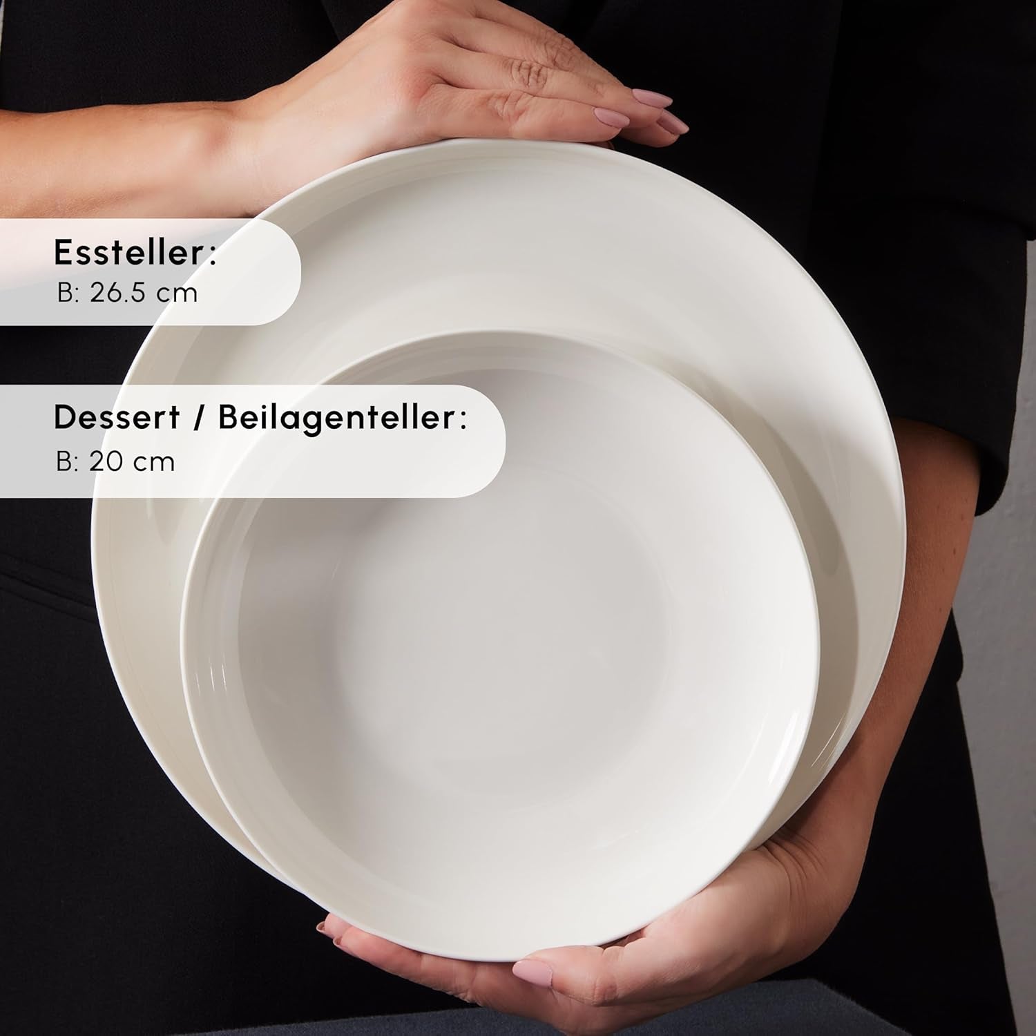 Karaca Allure Geschirrset für 12 Personen, New Generation Bone – Raffiniertes Set für eine anspruchsvolle Esskultur