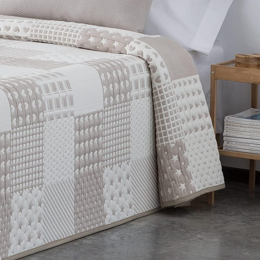 VIALMAN Colcha Bouti Ligera Tagesdecke Sofia 21, Polyester-Baumwolle, Beige, Cama 150: 250 x 270 cm Betten und Decken Besuchen Sie den VIALMAN-Store