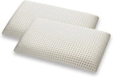 Naty Shop Standardkissen Weiß 2X Seifenform-Paar Marcapiuma Grünes natürliches Kräuter-Memory-Schaum-Kissen 2 Stück