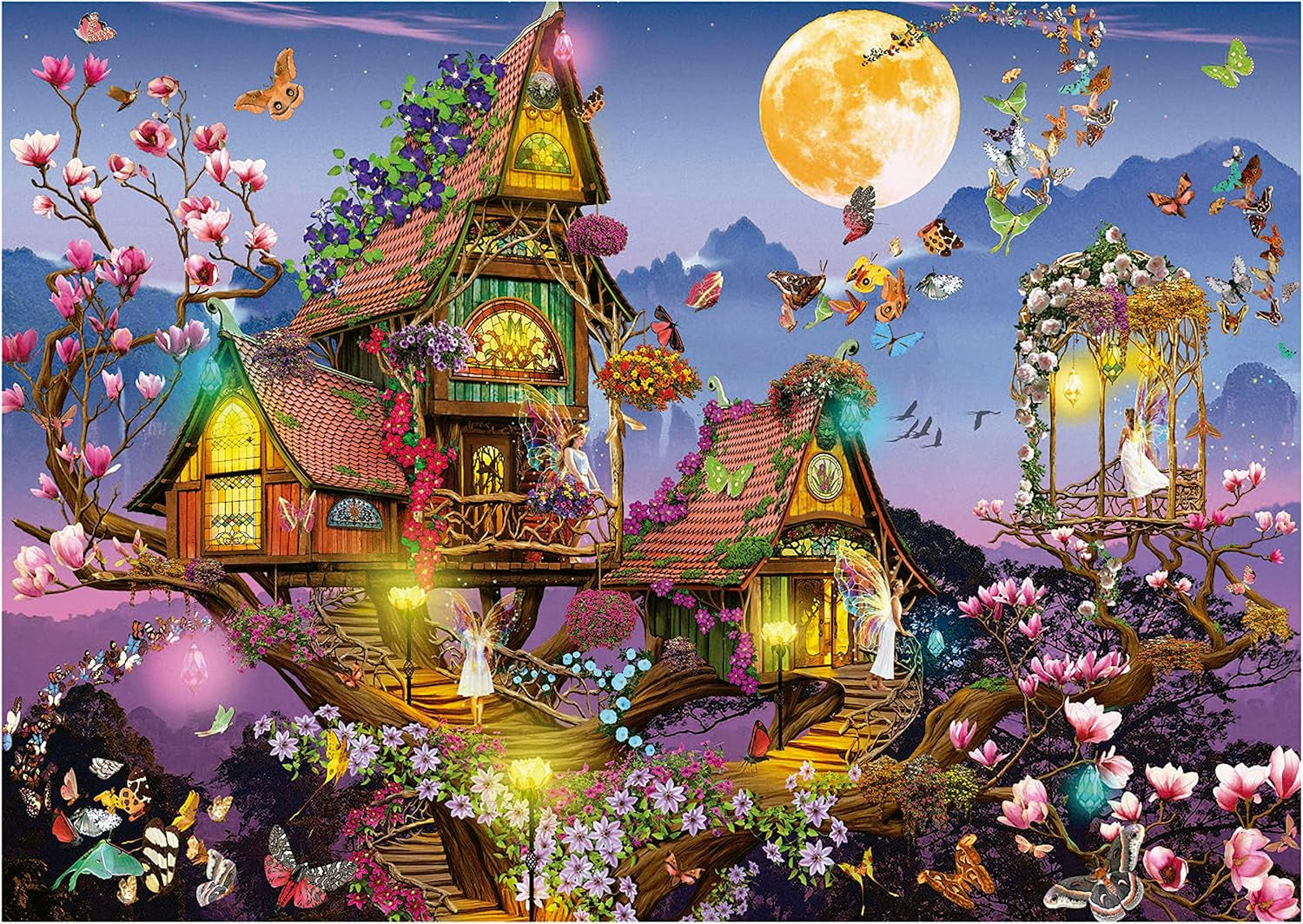 Educa - Puzzle 500 Teile für Erwachsene | Feenhaus, 500-teiliges Puzzle für Erwachsene und Kinder ab 11 Jahren, Fantasy, Märchen, Feen (19554) Puzzle Naty Shop