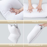 Bedstory-Kissen, 2er-Pack, Hotelqualität, alternatives, unterstützendes, hypoallergenes Schlafkissen für Bauch-, Rücken- und Seitenschläfer. Naty Shop Standardkissen