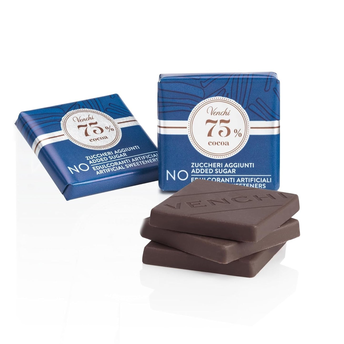 Venchi – Granblend Extra Black 75 % OHNE Zuckerzusatz, 1 kg – OHNE künstliche Süßstoffe – glutenfrei – vegan