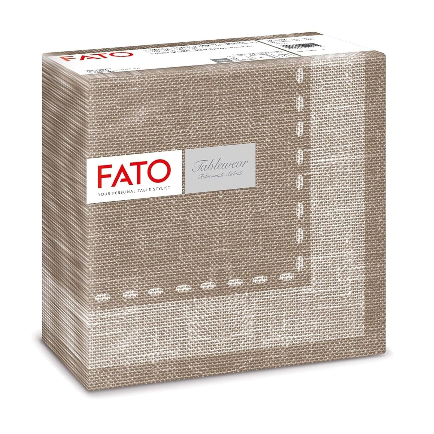 Fato - Trockenpapierservietten, Airlaid, Textileffekt, Packung mit 50 Servietten, 40X40 gefaltet im 4er-Format, Tropicana Decor