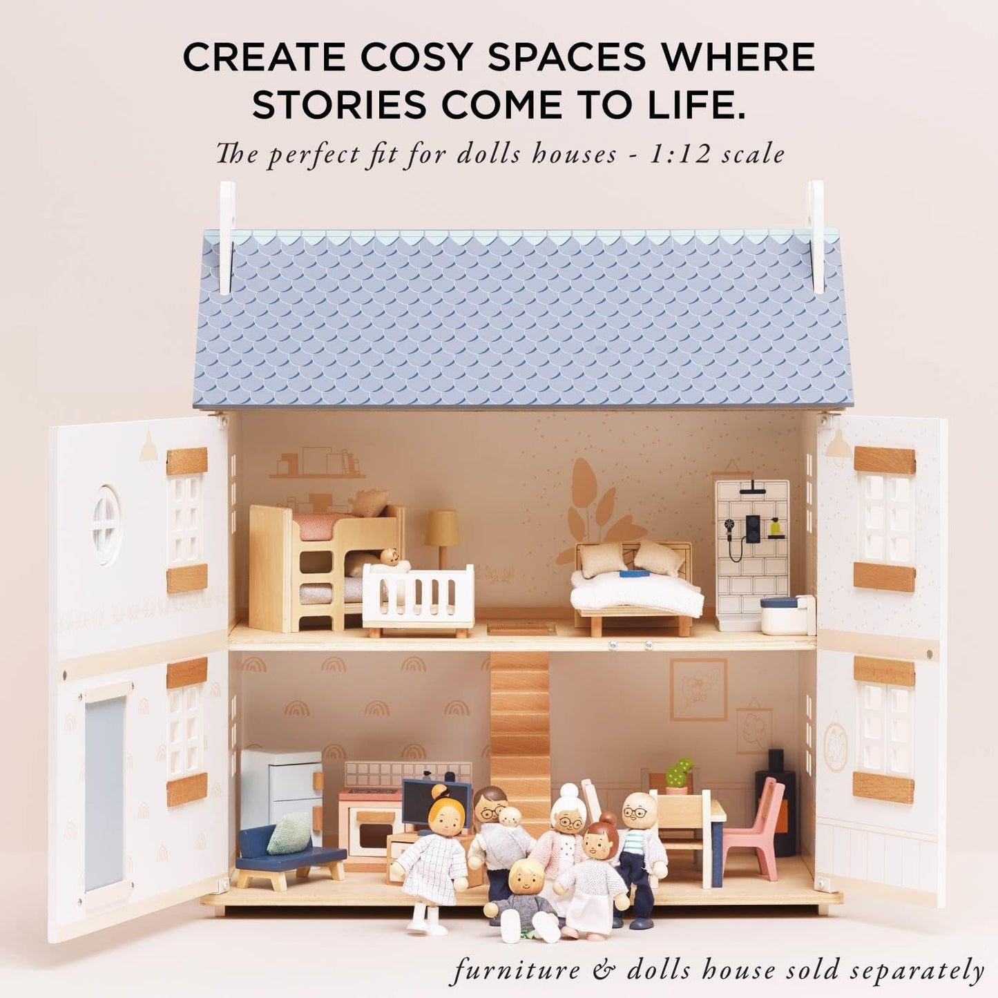 – My Doll Family Puppenhaus-Spielset aus Holz | Daisylane Puppenhaus-Zubehörsets für Mädchen – Geeignet für Kinder ab 3 Jahren P053