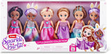 Prinzessinnen-Modepuppen zum Sammeln, Prinzessinnen-Anziehpuppen (6er-Pack)