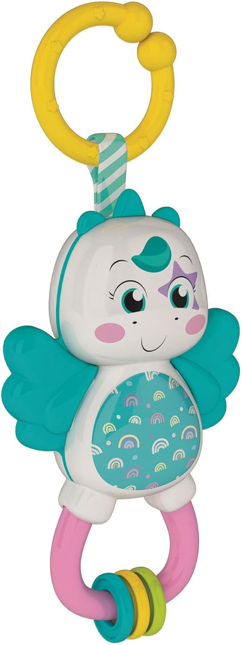 Clementoni 17778 – Rassel „Kleines Einhorn“ – Sonaglio Neonato Con Massaggiagengive, Giocattolo Bambini 3 Mesi, Rafforza Le Capacità Motorie E Sensoriali – Made in Italy Jucarii Bebe Naty Shop