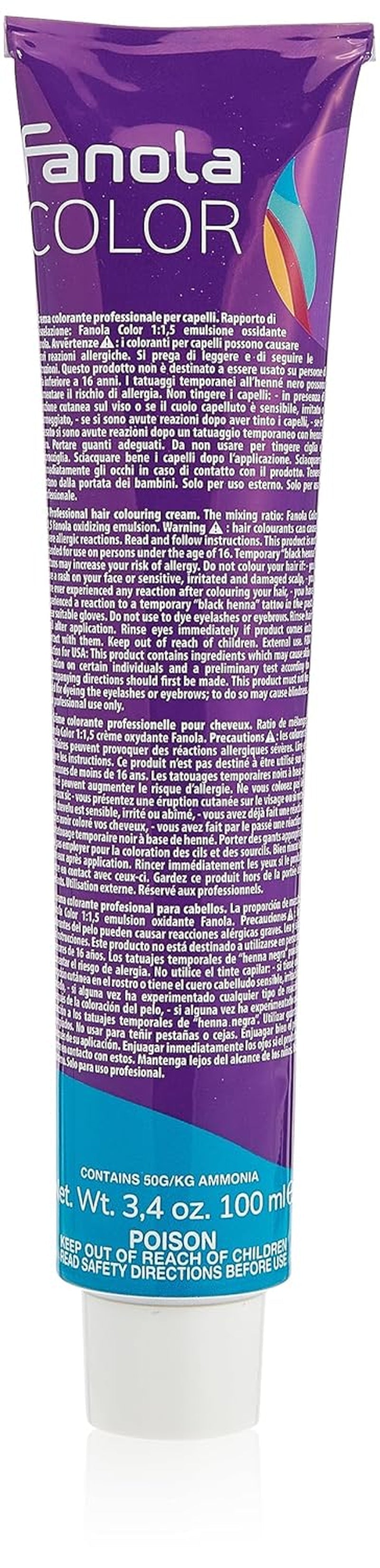 Fanola crema colore Farbcreme 7,0 Blond, 100 ml Haarfärbemittel Naty Shop Silver Mixton