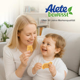 Alete Bio-Knusperkekse mit Alac (4 x 125 g) – Knusprige Alac-Kekse für Babys, palmölfrei, ab 10 Monaten
