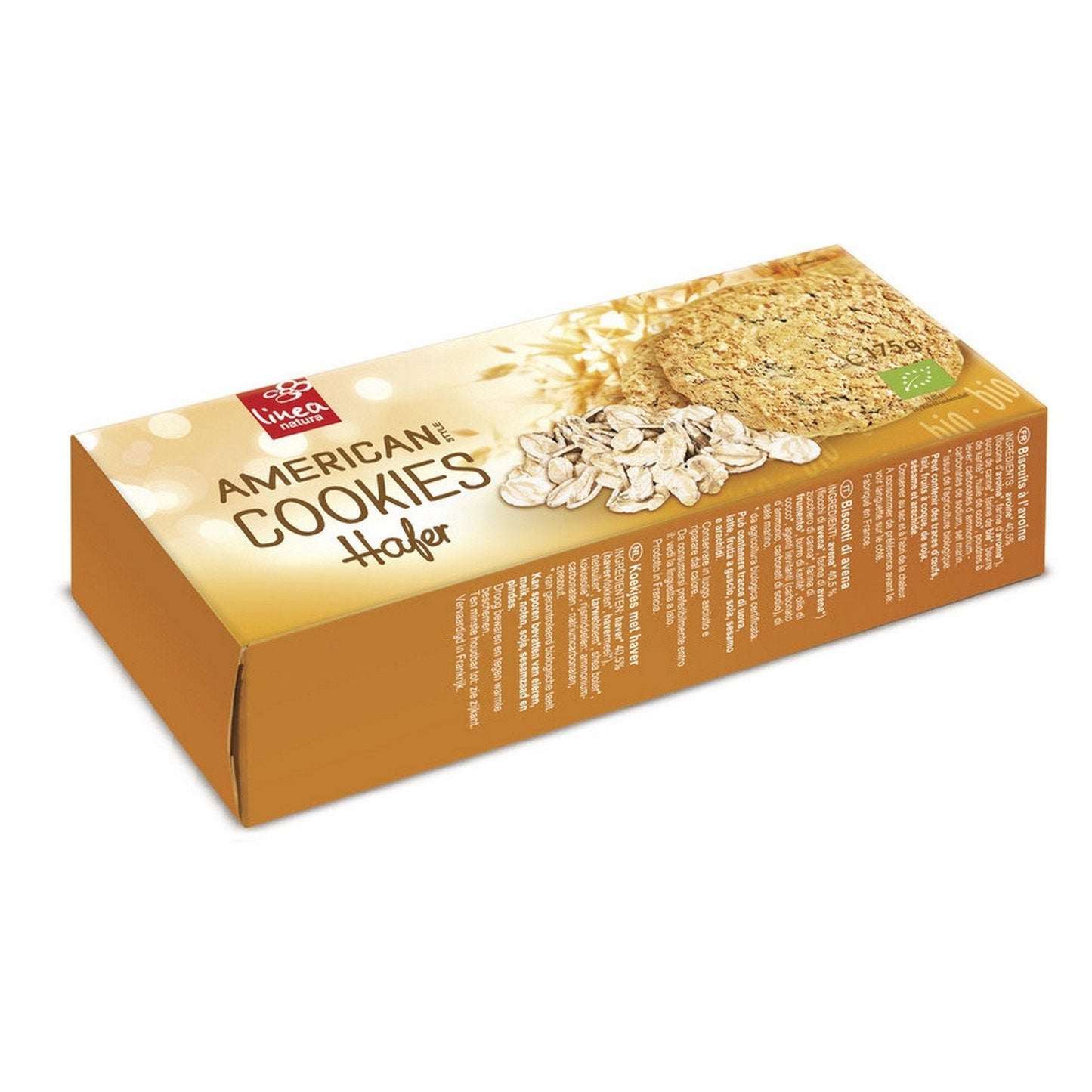 Bio-Haferkekse, amerikanische Haferkekse, Bio-amerikanische Haferkekse, 175 g