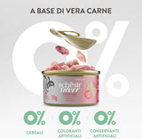 Silberhähnchen mit Entenmousse und Filets, komplettes Nassfutter für ältere Katzen, getreidefrei, Immununterstützung, Feuchtigkeitsquelle, 12 x 70 g