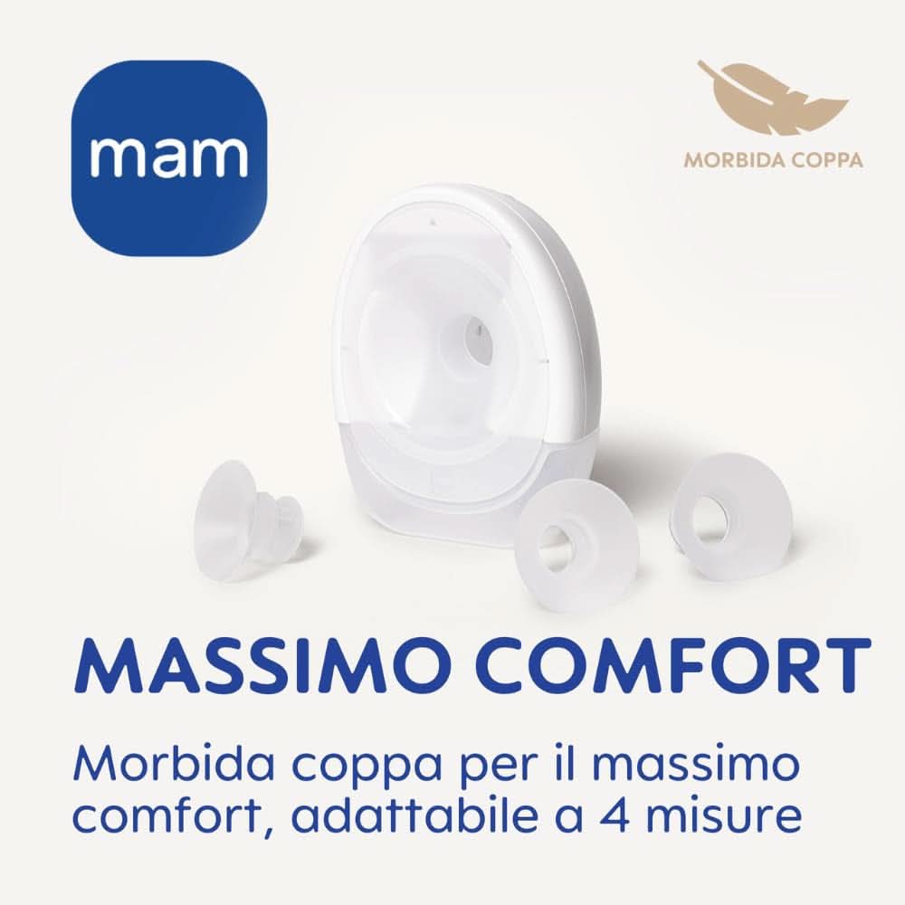 MAM Move Doppelmilchpumpe, tragbar, 3 Betriebsmodi und 5 Intensitätsstufen Zubehör Essen und Stillen Bebe Naty Shop