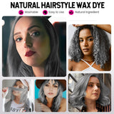 Temporäre Haarfarbe, Styling-Haarton für Männer und Frauen, natürliche Haarpomade, Haarfärbewachs für Party, Cosplay und Halloween, 4,23 oz (Silbergrau) Naty Shop Haarfärbemittel