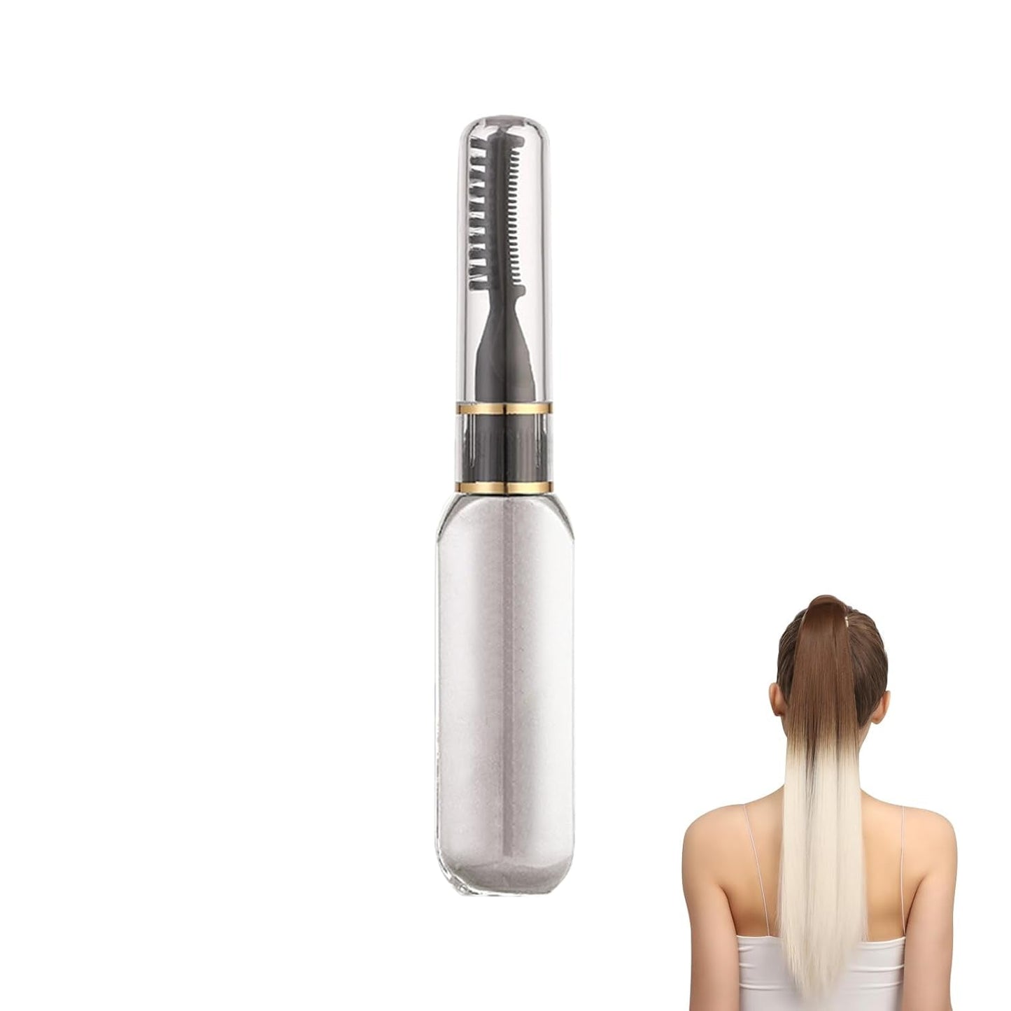 Haarfärbestift – Temporäre Haarfärbekreide, ungiftig, waschbar, Kamm für Mädchen, Haar-Mascara, Haarfarben-Set, Weiß, Naty Shop Haarfärbe-Standardtitel