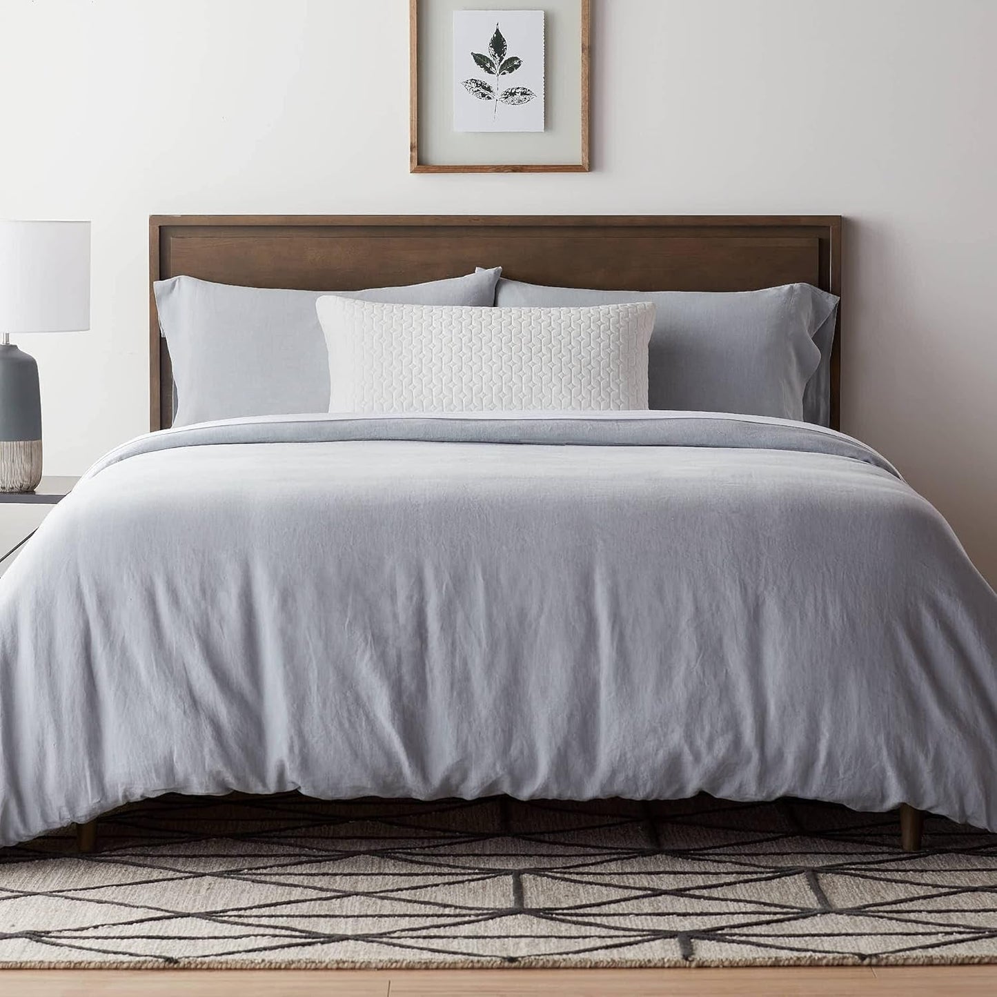 LUCID-Kissen 40 x 80 cm mit Hybridfüllung aus zerkleinertem Memory-Schaum und Mikrofaser – abnehmbare, anpassbare Füllung – waschbarer Bezug – für Seiten-, Rücken- und Bauchschläfer Naty Shop Standardkissen