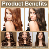 Haarfarben-Shampoo, 3-in-1-Instant-Farbshampoo, Sofort-Haarpflege-Farbshampoo, Schwarzes Haarfarben-Shampoo, Haarfarben-Shampoo (Hellbraun) Naty Shop Haarfärbemittel