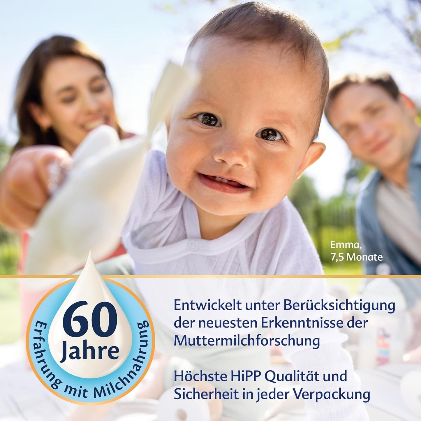 HiPP 2 Bio Combiotik (4 x 600g), Folgemilch nach 6 Monaten, mit Stärke, natürlichen Milchsäurekulturen, GOS, Omega-3 (DHA, ALA), in bester Bio-Qualität